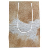 黄褐色と白髪 ミディアムペーパーバッグ (裏面)