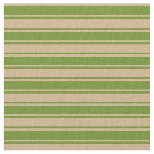 黄褐色と緑色の色のストライプ ファブリック (クローズアップ)