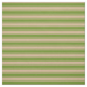 黄褐色と緑色の色のストライプ ファブリック (見本)