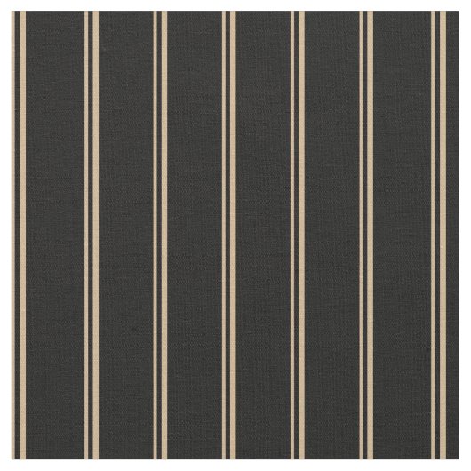 黄褐色と黒色のストライプ ファブリック (クローズアップ)