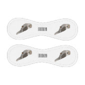 黄褐色のカエルの鳥の漫画イラストレーション 野球ボール (パネル)