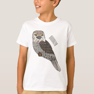 黄褐色のカエルの鳥の漫画イラストレーション Tシャツ