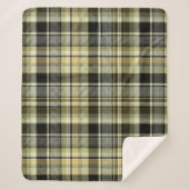 黄褐色のタータンチェック格子状。 シェルパブランケット (正面)
