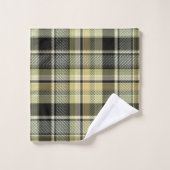 黄褐色のタータンチェック格子状。 バスタオルセット (ウォッシュタオル)