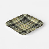 黄褐色のタータンチェック格子状。 ペーパープレート (傾斜あり)