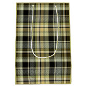 黄褐色のタータンチェック格子状。 ミディアムペーパーバッグ (裏面)