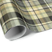 黄褐色のタータンチェック格子状。 ラッピングペーパー (ロールコーナー)