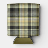 黄褐色のタータンチェック格子状。 缶クーラー (正面)