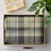 黄褐色のタータンチェック格子状。 薄葉紙 (ギフト)