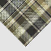 黄褐色のタータンチェック格子状。 薄葉紙 (詳細)