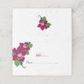 黄褐色のハイビスカスの花葉緑 プレイスカード (外部開封)