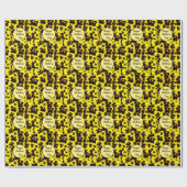 黄褐色のパンジーが母親の日 ラッピングペーパー (フラット)