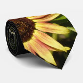 黄褐色のピンクのヒマワリ ネクタイ (ロール)
