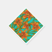 黄褐色の乾燥した花 スタンダードカクテルナプキン (角)