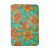 黄褐色の乾燥した花 バスマット (正面縦)