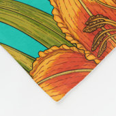 黄褐色の乾燥した花 フリースブランケット (角)