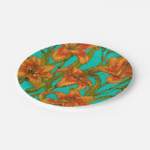 黄褐色の乾燥した花 ペーパープレート (アングル)