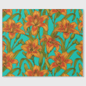 黄褐色の乾燥した花 ラッピングペーパー (フラット)