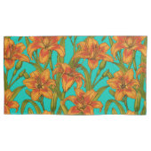 黄褐色の乾燥した花 枕カバー (正面左)