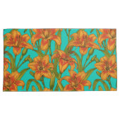 黄褐色の乾燥した花 枕カバー (正面右)