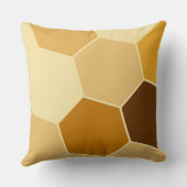 黄褐色の六角パターン クッション (裏面)