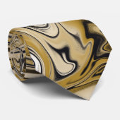 黄褐色の大理石旋回パターン ネクタイ (ロール)