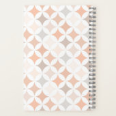 黄褐色の幾何学的ダイヤモンド円 ノートブック (裏面)