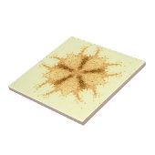 黄褐色の幾何学的抽象芸術アートセラミックタイル タイル (側面)