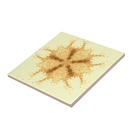 黄褐色の幾何学的抽象芸術アートセラミックタイル タイル (側面)