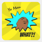 黄褐色の白いヨーマンマグショットが欲しいもの スクエアシール (正面)