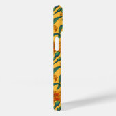 黄褐色の白蓮の花、青と黄色 Case-Mate iPhoneケース (裏面 / 右)