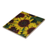 黄褐色の花タイル タイル (側面)