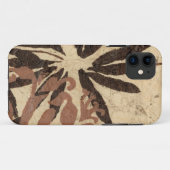黄褐色の葉との花のステンシルデザイン Case-Mate iPhoneケース (裏面(横))