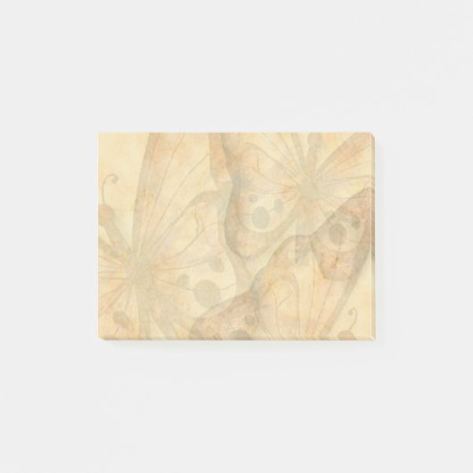 黄褐色の蝶 ポストイット (正面)