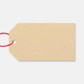 黄褐色の赤と青の点 ギフトタグ (裏面横)
