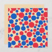 黄褐色の赤と青の点 シーズンカード (正面/裏面)