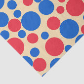 黄褐色の赤と青の点 薄葉紙 (詳細)