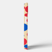 黄褐色の赤と青の点 Case-Mate iPhoneケース (裏面 / 右)