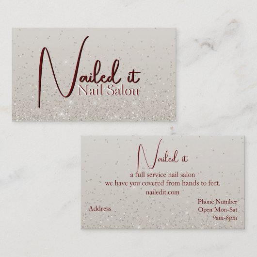 黄褐色の輝き 名刺 (正面/裏面)