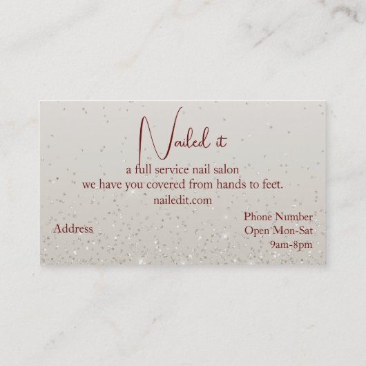 黄褐色の輝き 名刺 (裏面)