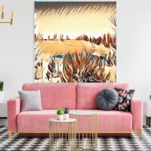 黄褐色の風景 キャンバスプリント (インサイチュ (リビング))