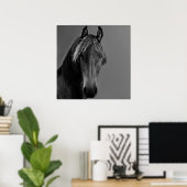 黄褐色の馬 ポスター (ホームオフィス)