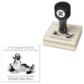 黄褐色の鹿ガールベビーシャワースタンプ ラバースタンプ (押印)