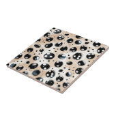 黄褐色の黒点と点 タイル (側面)