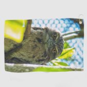 黄褐色はフクロウ ゴルフタオル (横)