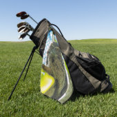 黄褐色はフクロウ ゴルフタオル (グリーン)