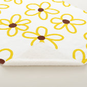 黄褐色ひまわり模様フローラモダン法 シェルパブランケット (3/4)