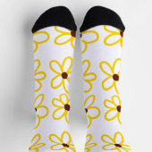 黄褐色ひまわり模様フローラモダン法 ソックス (上部)