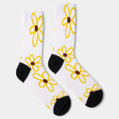 黄褐色ひまわり模様フローラモダン法 ソックス (右)