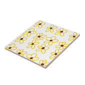 黄褐色ひまわり模様フローラモダン法 タイル (側面)